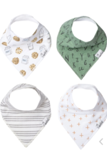Copper Pearl Chip Baby Bandana Bib Set (4-pack)