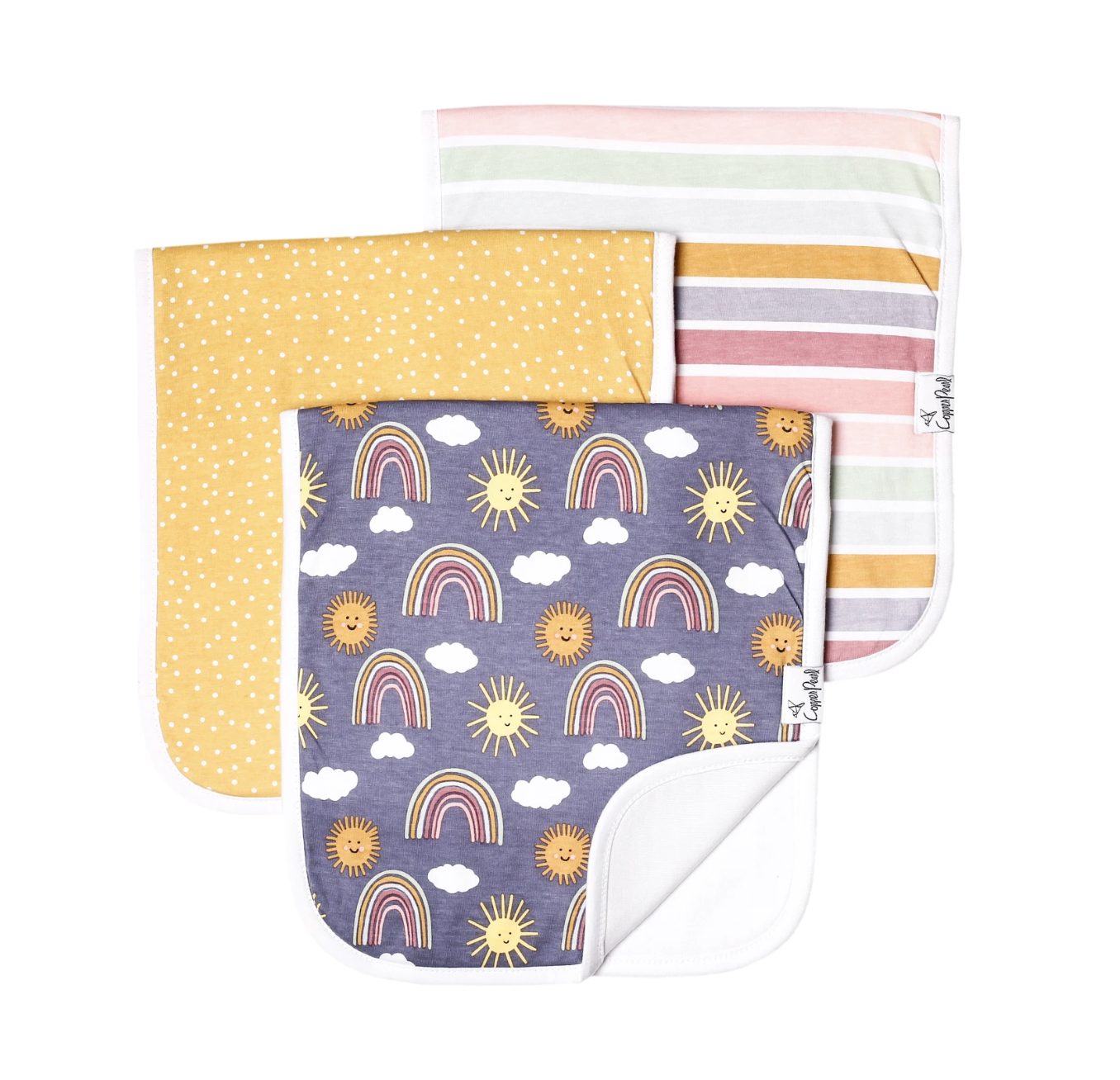 Copper Pearl Hope Burp Cloths (3-pack)