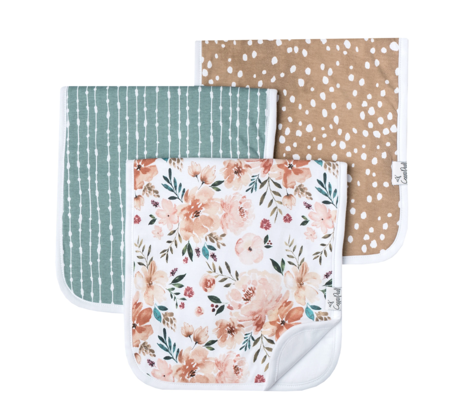 Copper Pearl Autumn Burp Cloth Set 3pk