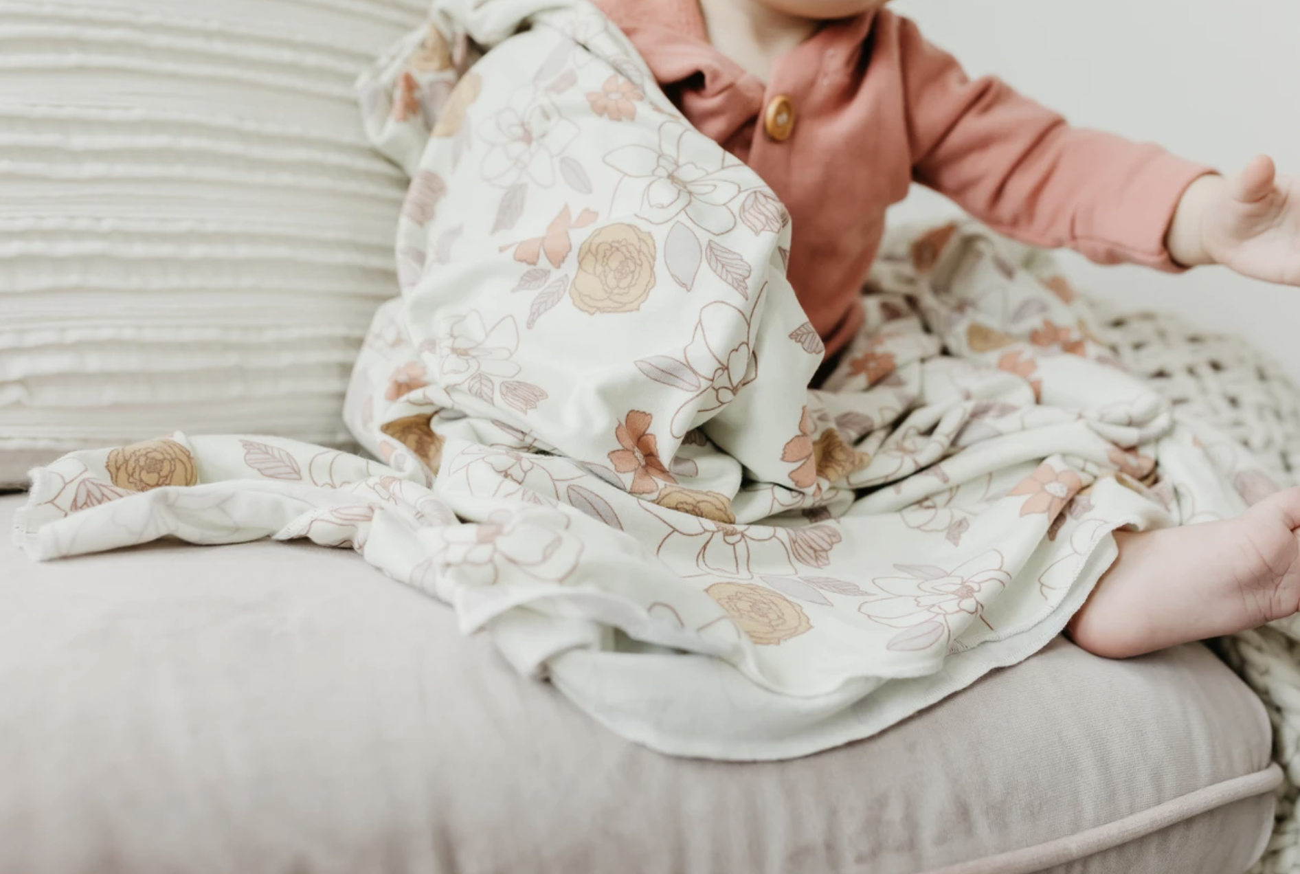 Copper Pearl Ferra Knit Blanket Single