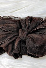 In Awe Couture Ruffle Headband Brown