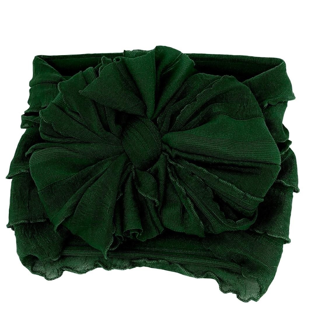 In Awe Couture Ruffle Headband Cedar Green