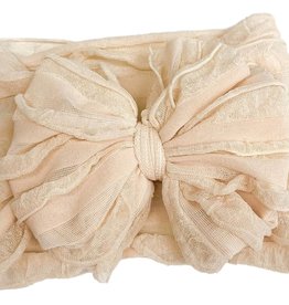 In Awe Couture Ruffle Headband Sugar Cookie