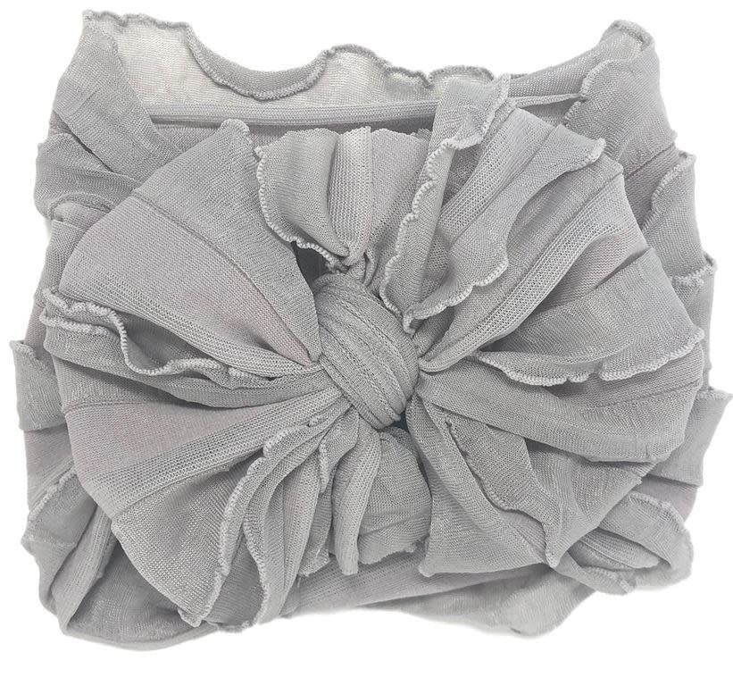 In Awe Couture Ruffle Headband Sterling