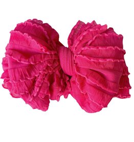 In Awe Couture Ruffle Headband Wild Pink Mini Ruffles