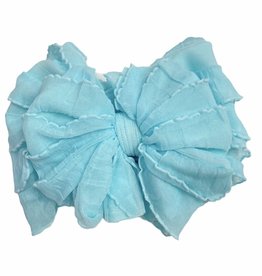 In Awe Couture Ruffle Headband Aqua