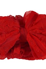 In Awe Couture Ruffle Headband Bright Red