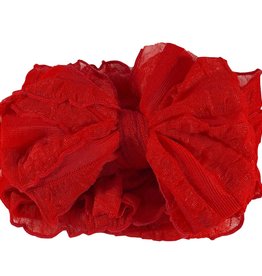 In Awe Couture Ruffle Headband Bright Red