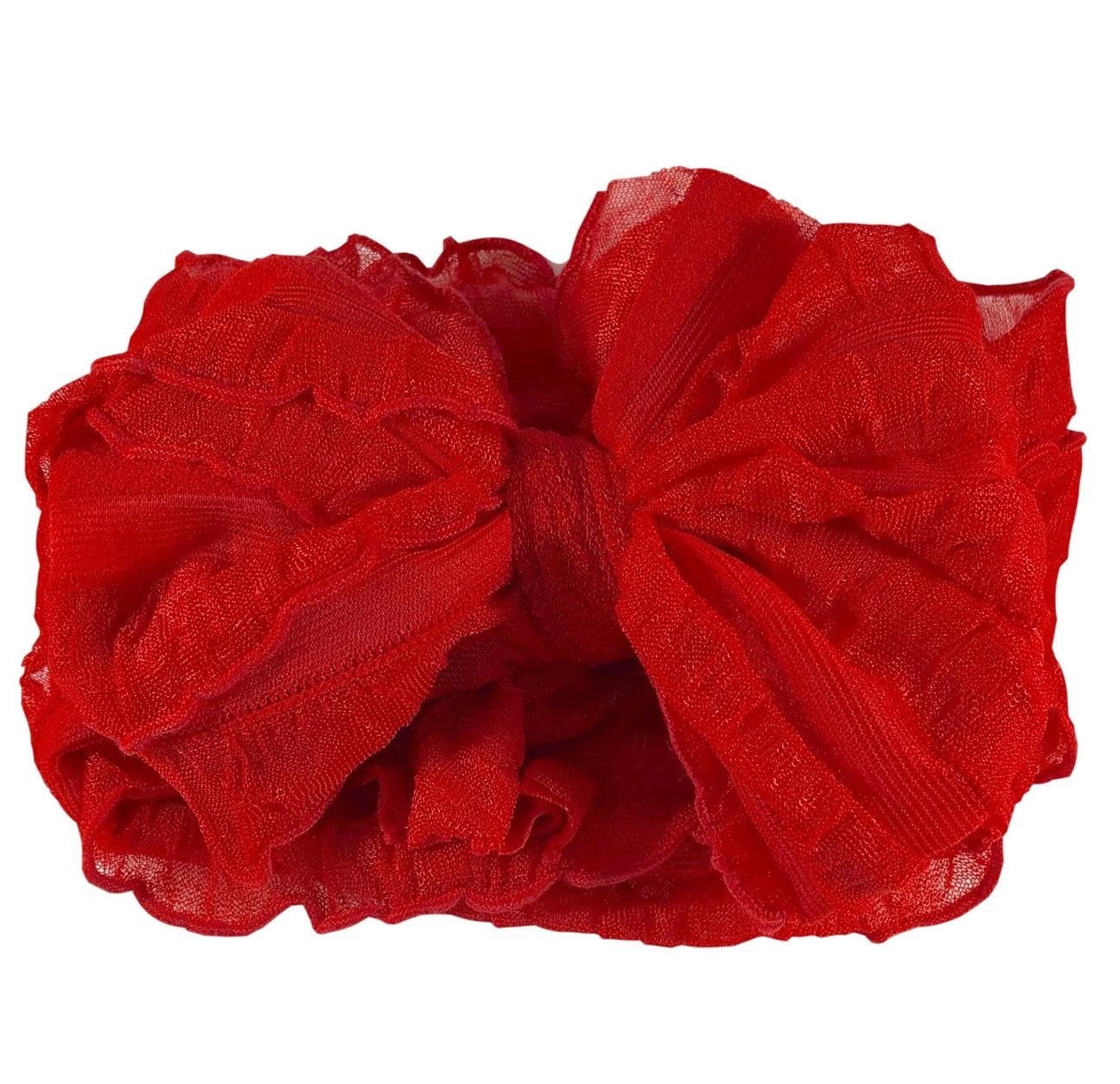 In Awe Couture Ruffle Headband Bright Red