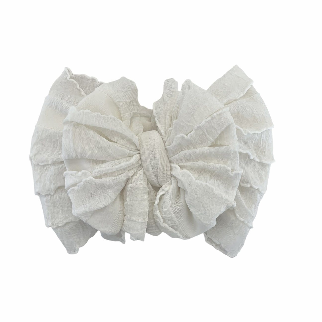 In Awe Couture Ruffle Headband Ivory