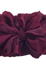 In Awe Couture Ruffle Headband Maroon