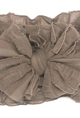 In Awe Couture Ruffle Headband Mocha