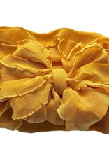 In Awe Couture Ruffle Headband Mustard