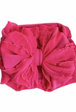 In Awe Couture Ruffle Headband Neon Pink