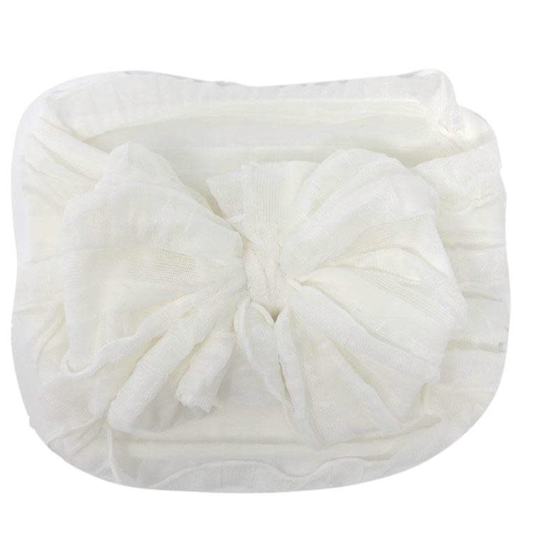 In Awe Couture Ruffle Headband Off-White