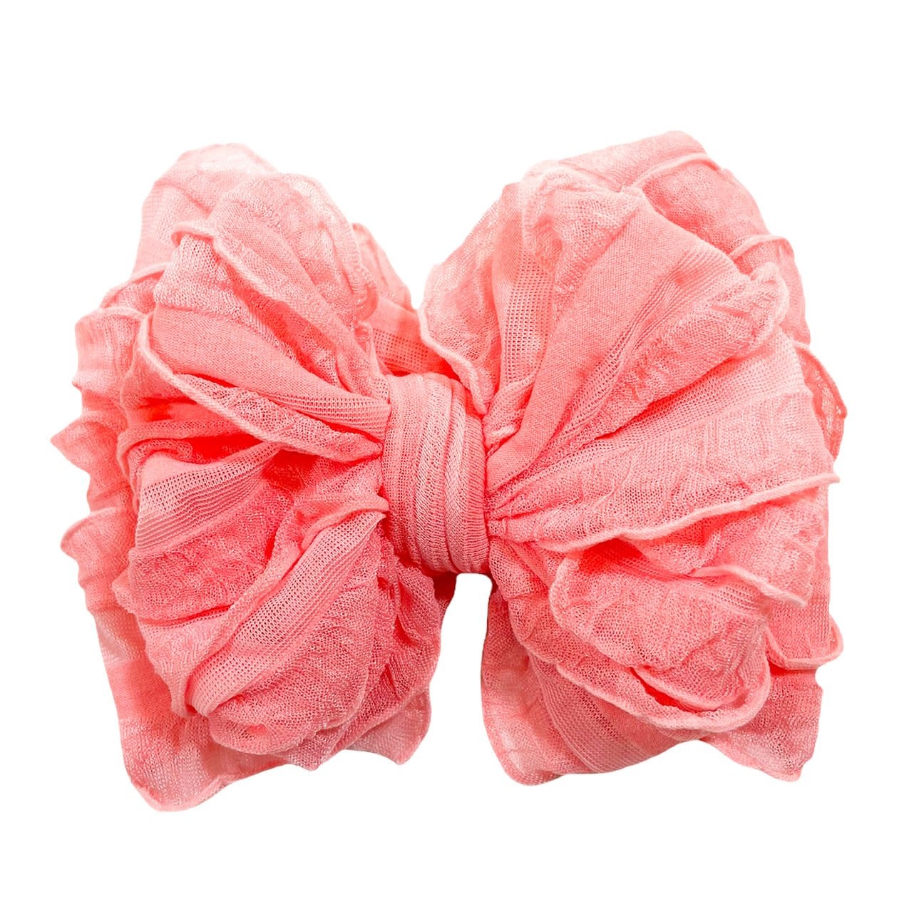 In Awe Couture Ruffle Headband Pink Grapefruit