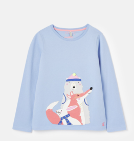 Joules Ava Top Blue Animal Stack
