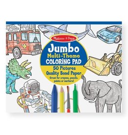 Melissa & Doug Jumbo Coloring Pad - Blue (Space, Sharks, Sports)