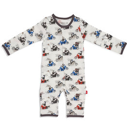 Magnificent Baby Hares On Hogs Modal Magnetic Coverall