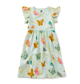 Tea Collection Wrap Neck Dress Mariposa & Flora