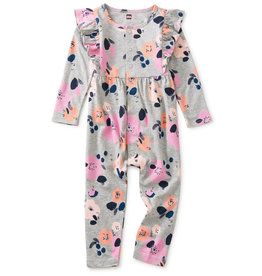Tea Collection Snap Ruffle Baby Romper Linea Floral