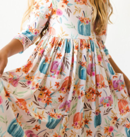 Mila & Rose Harvest Blooms 3/4 Sleeve Pocket Twirl Dress