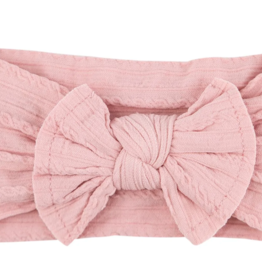 Mila & Rose Vintage Pink Cable Knit Nylon Headwrap