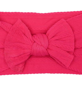 Mila & Rose Hot Pink Cable Knit Nylon Headwrap