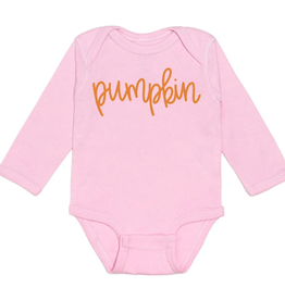 Sweet Wink Pumpkin LS Bodysuit Light Pink