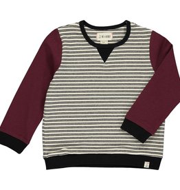 Me & Henry Cream W/ Black Stripe Obion Sweatshirt
