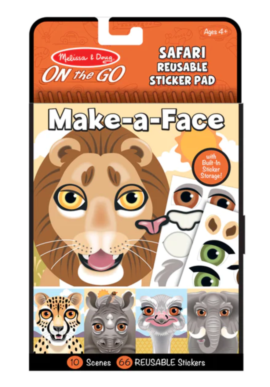 Melissa & Doug Make-a-Face Safari Reusable Sticker