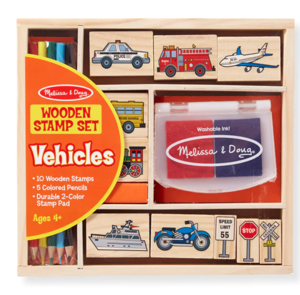 Melissa & Doug Vehicle Stamp Set