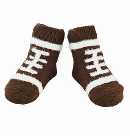 Mud Pie Football Chenille Socks (One Size: Up to 12M)