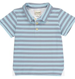 Me & Henry Starboard Polo Blue/Grey Striped Pique