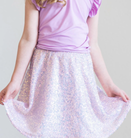 Mila & Rose Lavender Sequin Twirl Skirt