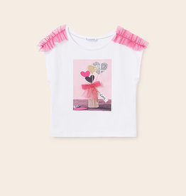 Mayoral Bougainvillea Love Graphic SS T-Shirt