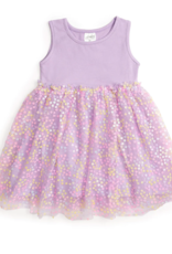 Sweet Wink Lavender Confetti Flower Tank Dress