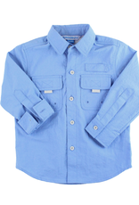 Ruffle Butts/Rugged Butts Cornflower Blue Sun Protective Button Down Shirt