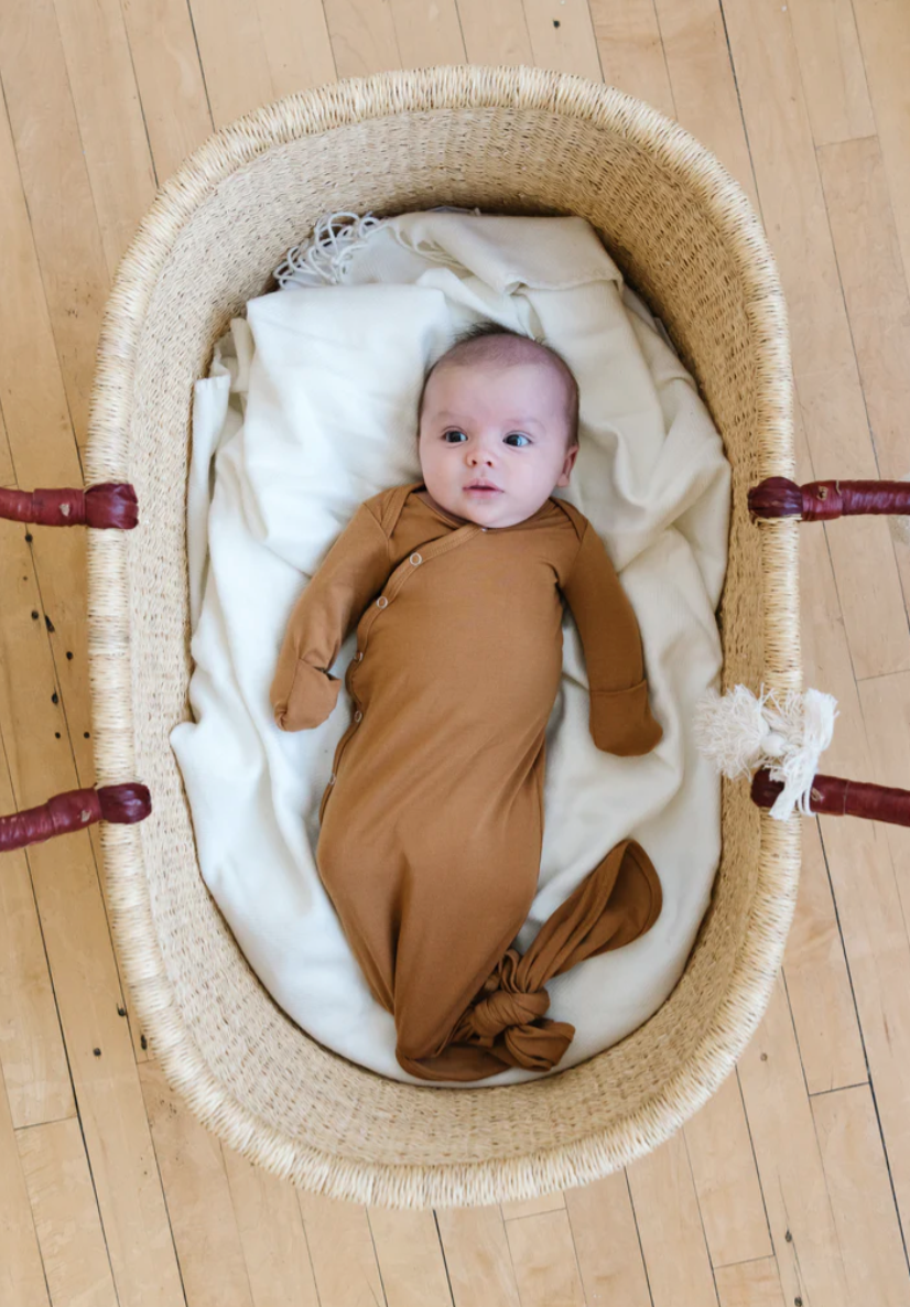 Copper Pearl Camel Newborn Knotted Gown