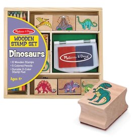 Melissa & Doug Wooden Stamp Set - Dinosaurs