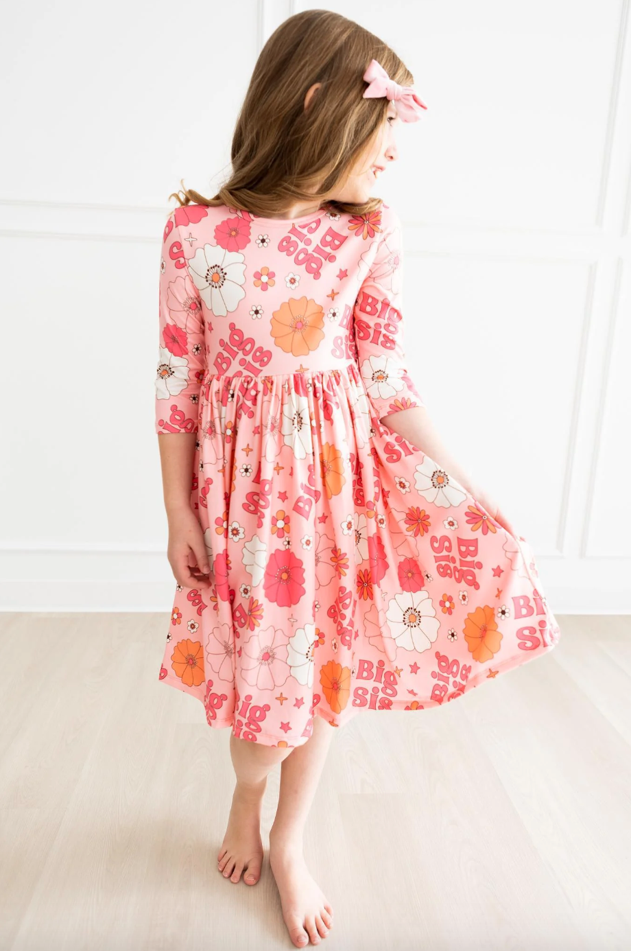 Mila & Rose Big Sis Floral Twirl Dress