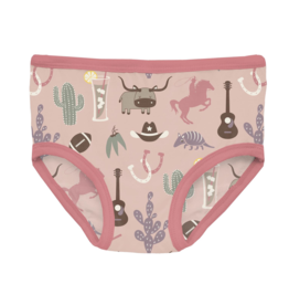 Kickee Pants Print Girl's Underwear Peach Blossom Rodeo