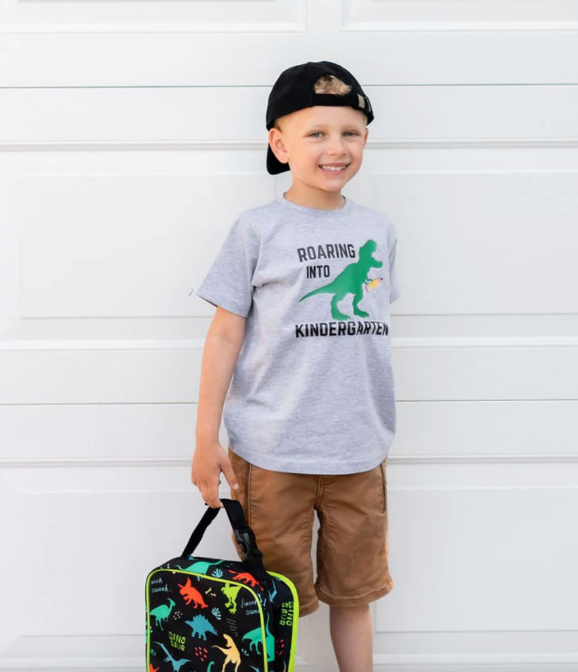 Sweet Wink Roaring Into Kindergarten SS T-Shirt Gray