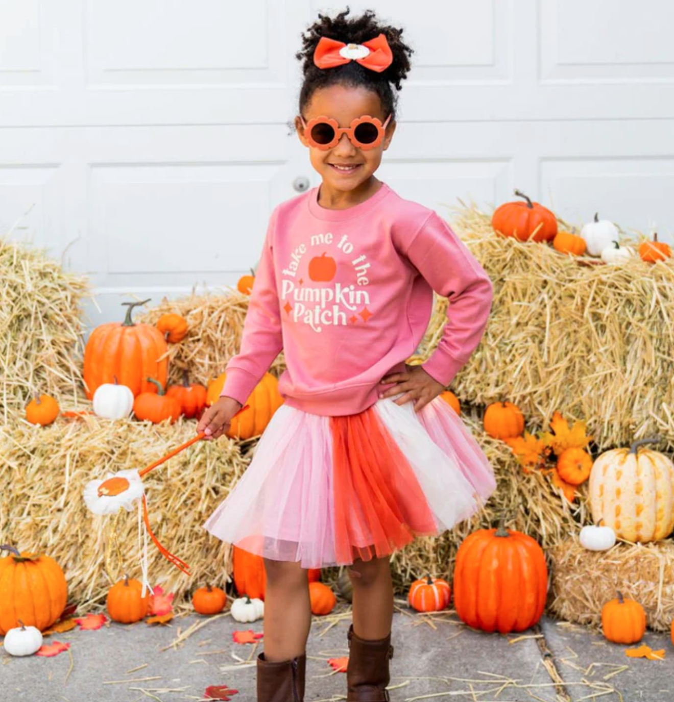 Sweet Wink Take Me To The Pumpkin Patch Sweatshirt Dusty Rose