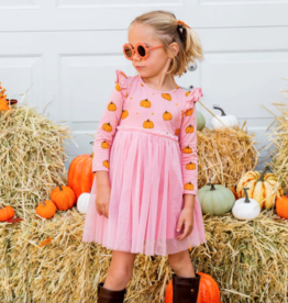 Sweet Wink Pumpkin Blush LS Tutu Dress