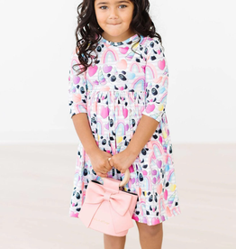 Mila & Rose Peace, Love & Pandacorns 3/4 Sleeve Pocket Twirl Dress