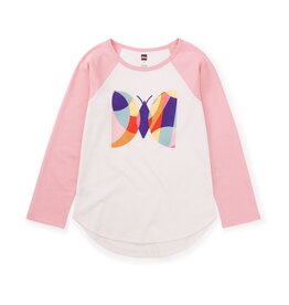 Tea Collection Sonya's Butterfly Raglan Tee Chalk