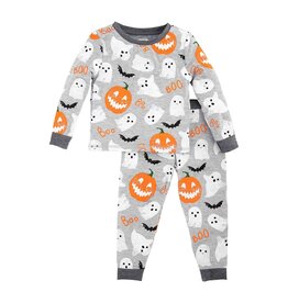 Mud Pie Gray Halloween Pajama Set