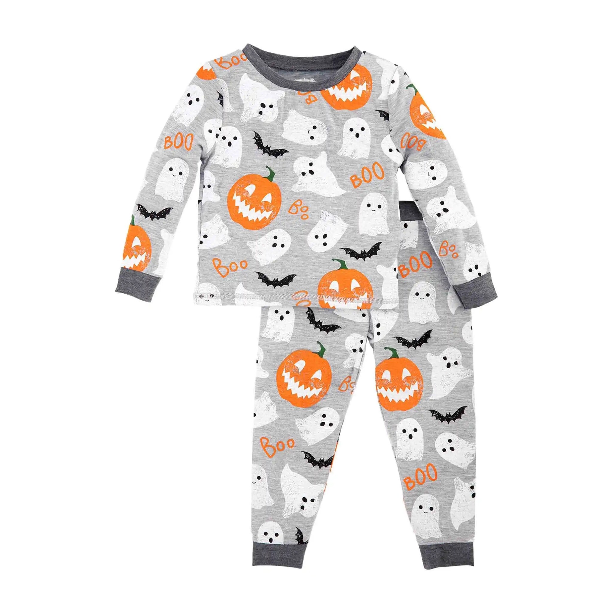 Gray Halloween Pajama Set little orange fish