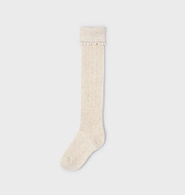 Mayoral Chickpea Knit Ruffle Cuffed Socks